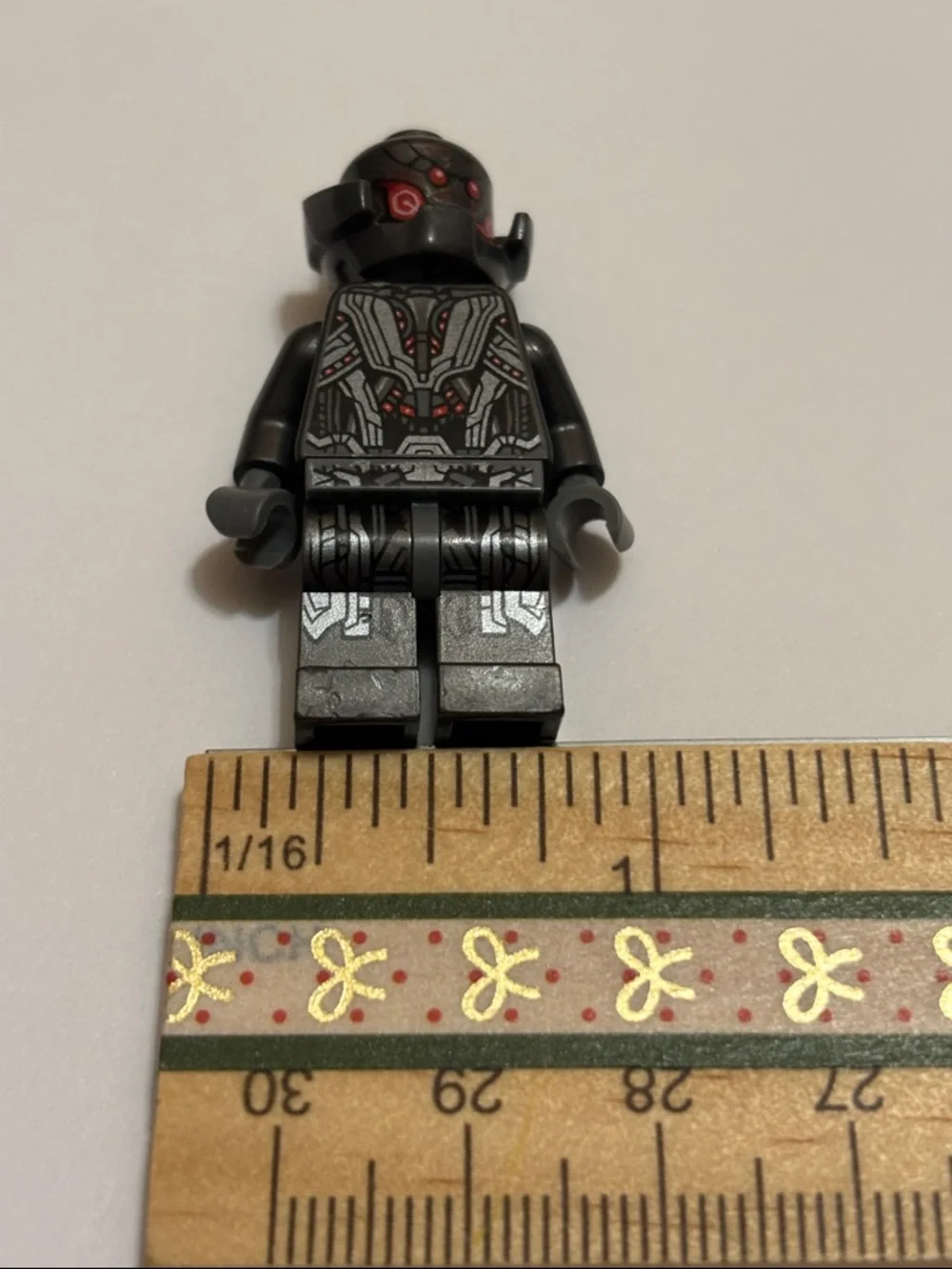 LEGO Black Cyborg Minifigure with Red Accents